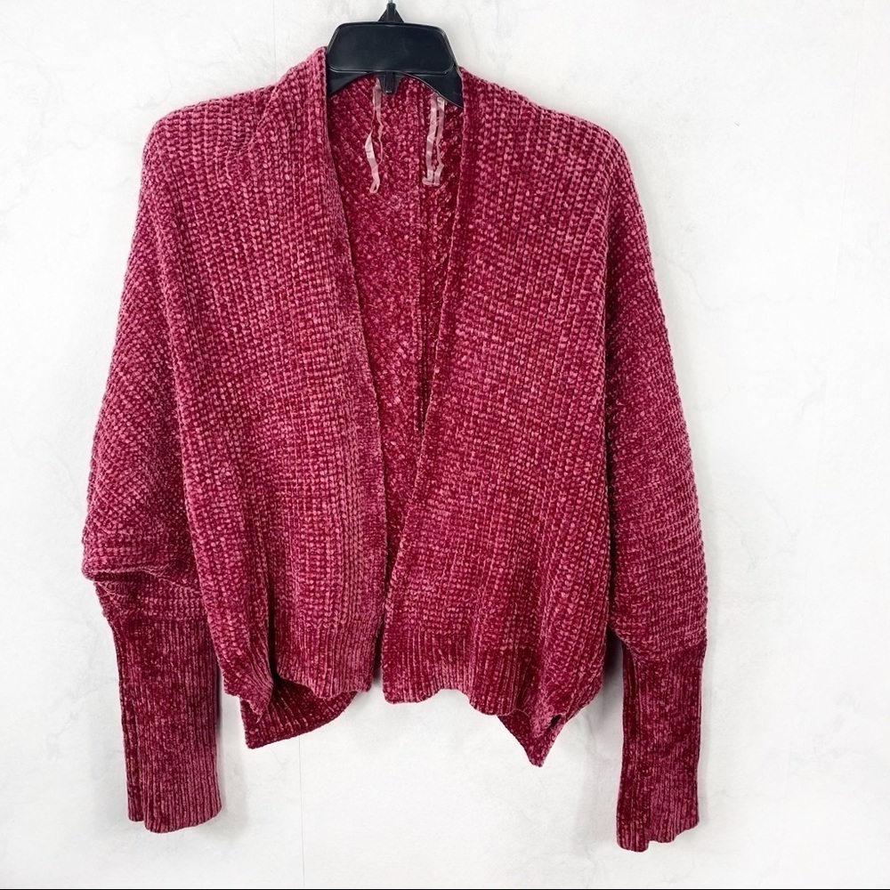 [Derek Heart] Red Soft Knit Cardigan